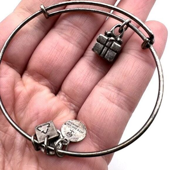 Alex and Ani Gift Present Silvertone Bangle Bracelet charm - Picture 3 of 3